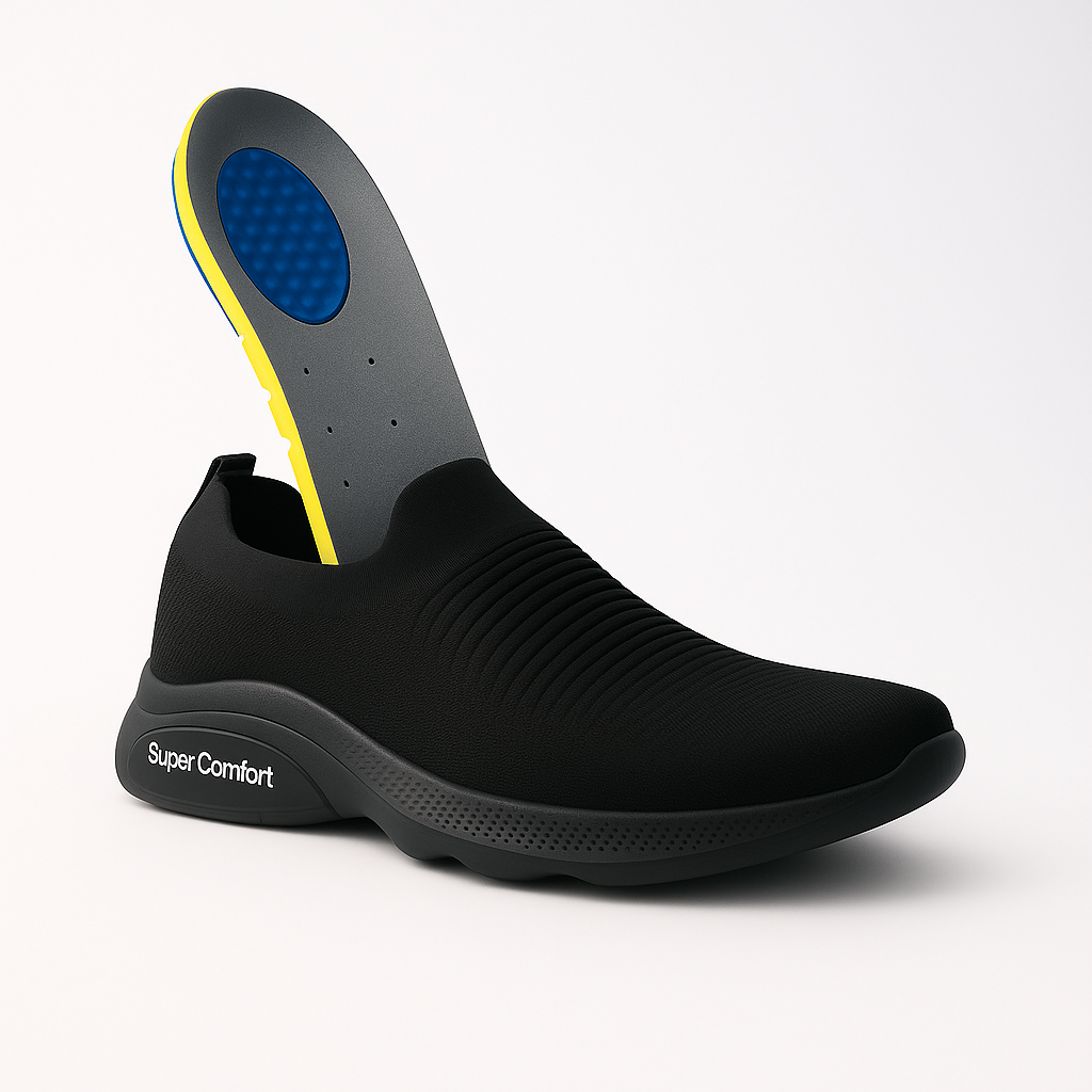 Black Camel Shoes for Mens | Walking Casual Sketchers Sneakers | Super Comfort 614