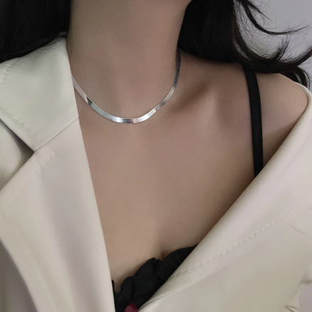 New Silver Necklace 3mm /55cm, (22 Inches) Snake Chain Stainless Steel For Girl/Woman