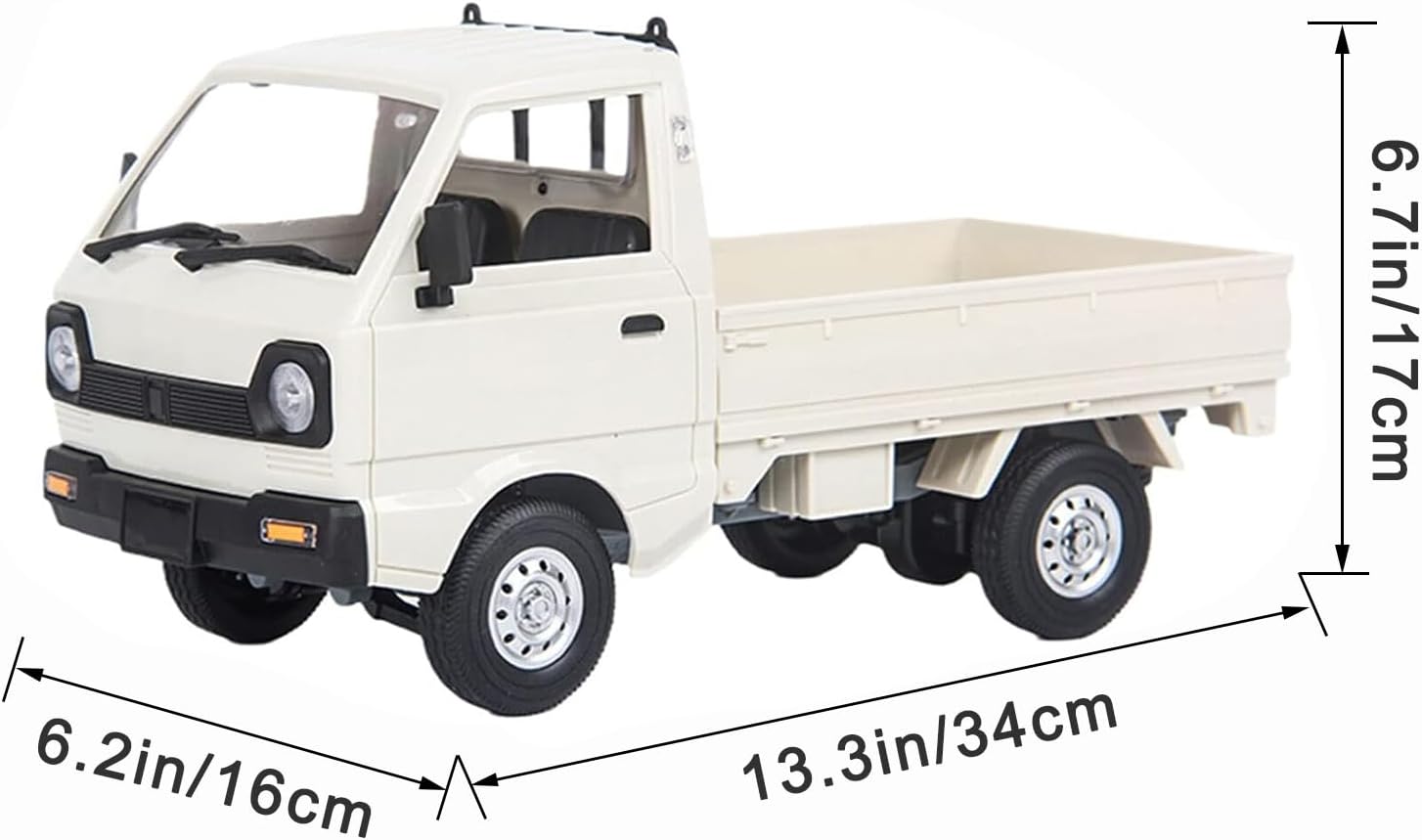 D12 RC Pickup Truck 1/10 Scale Racing Drift Cars RC Vehicle Climbing Car for Adults, Throttle & Steering Remote Control Cargo Truck Van Toy with Led Lights