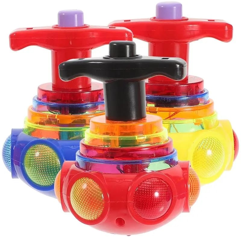 New Spinning Top Flash Luminous Spinning Tops Toy Colorful Top Ejection Toy Flashing Led Gyroscope Children Classic Toys