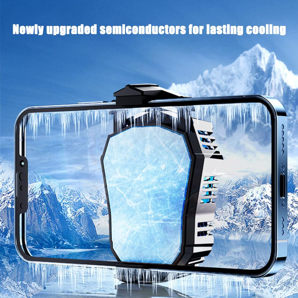 AL07 Mobile Phone Cooling Fan | Dual Gears Two Speed Modes | Game Phone Cooler System Plugin Silent Radiator RGB Lights | Adjustable Portable Heat Sink Semiconductor USB Phone Radiator Stand Gamepad Trigger Controller Holder Cooling Fan For PUBG FREEFIRE