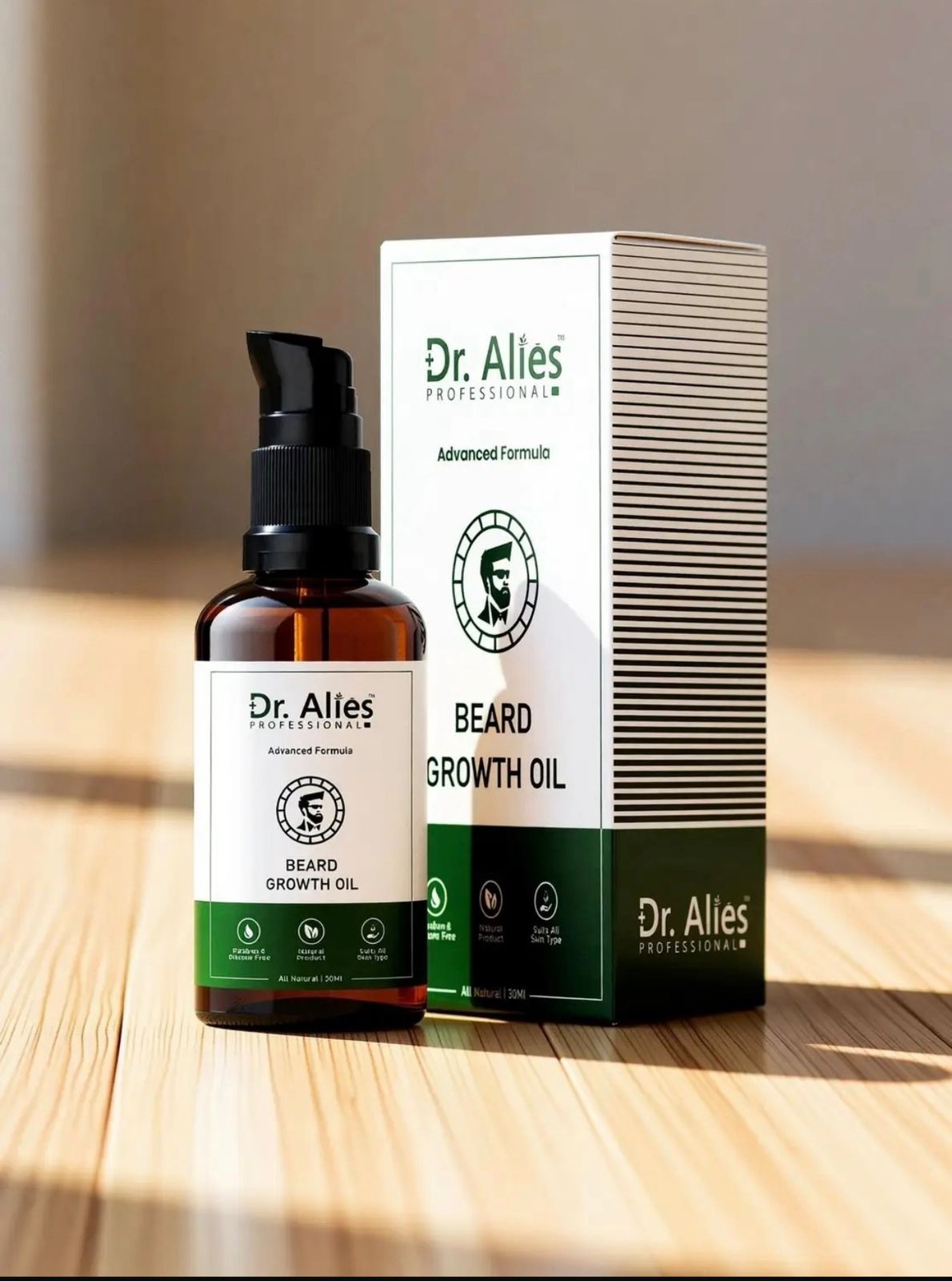 Dr. Alies - Professional Beard Growth Oil Dr. Alies Professional Beard Growth Oil for Men – Fast & Advanced Beard & Mustache Growth Oil | 20x Faster Growth Formula for Thick & Healthy Beard | Chemical Free Herbal Oil for Stronger Hair & Soft Beard – For A