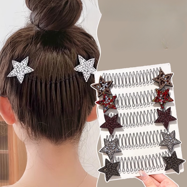 1pc U Shape Hair Styling Comb Fresh Butterfly Bow Spring Hair Comb Headwear Hair Wear Invisible Extra Hair Holder & Girls butterfly hair clip