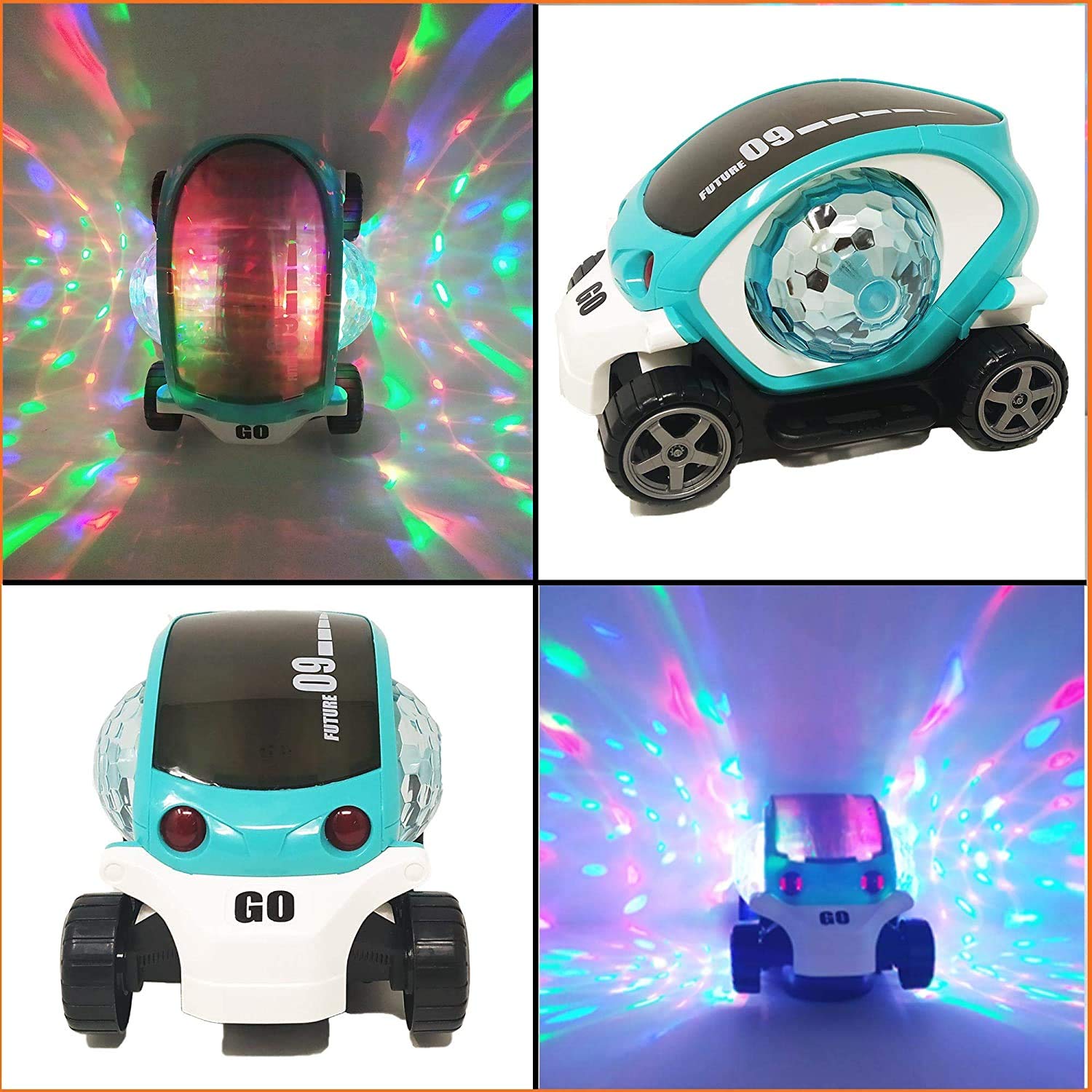 360 Roution 09 future car Beautiful musical car with blinking light toy for kids Didai (boys and girls)