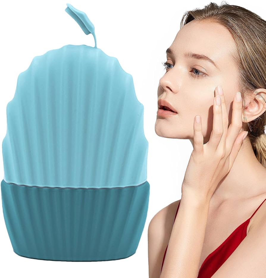 SP Dealz Silicone Ice Face Roller – Reusable Ice Cube Massage Cup for Face & Eyes, Cooling Skincare Tool for Facial Massage & Puffiness