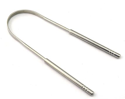 Stainless Steel Tongue Cleaner scraper  Tongue Scraper Bad Breath Treatment Stainless Steel Tongue Scrapers for Oral Care Easy to Use Tongue Cleaner
