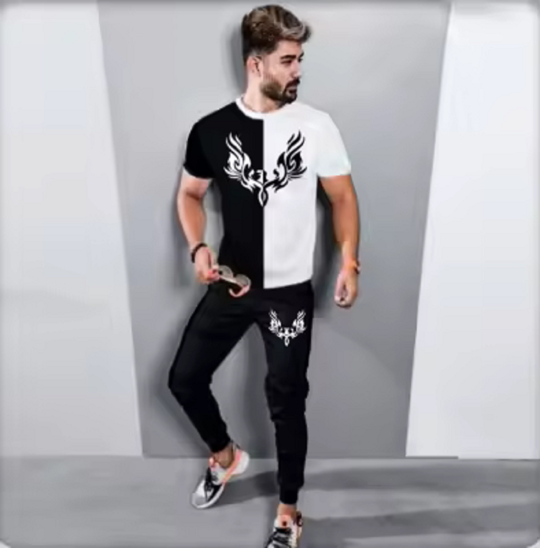 New trendy wings printed tracksuit for men and boys