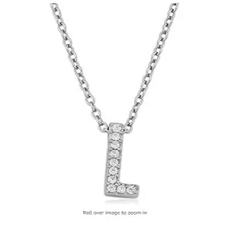 L Name Silver Stainless Steel Alphabet 
