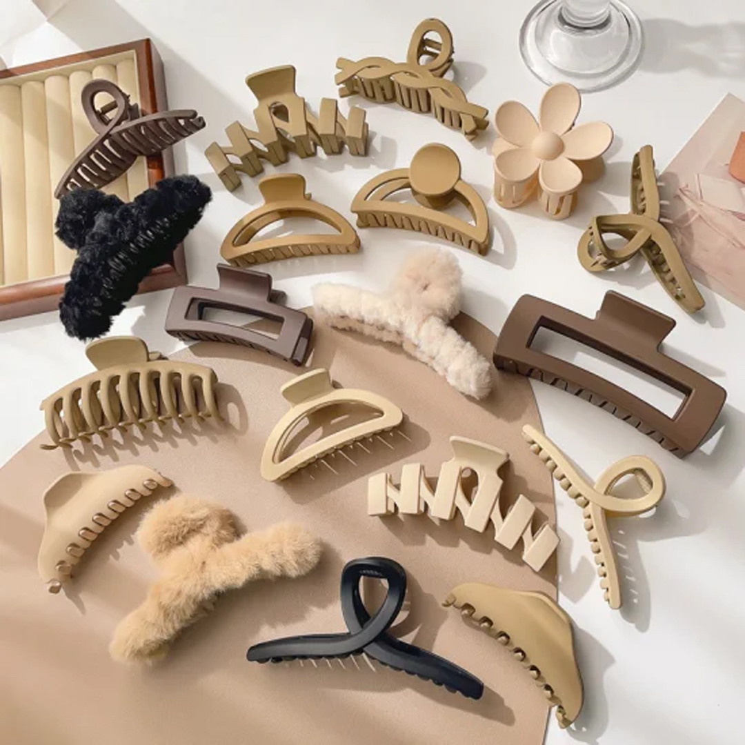 1 pcs Korean Hair Claw Clips for Women Elegant Hairpins Barrette Crab Hair Clips Headwear for Women Trendy Hair Claw Hair Clip Hair Accessories Fashionable Hair Claws Non-Slip Hair Clips Barrettes Hairgrip Girls Hair Clutcher Claw Clips mix color