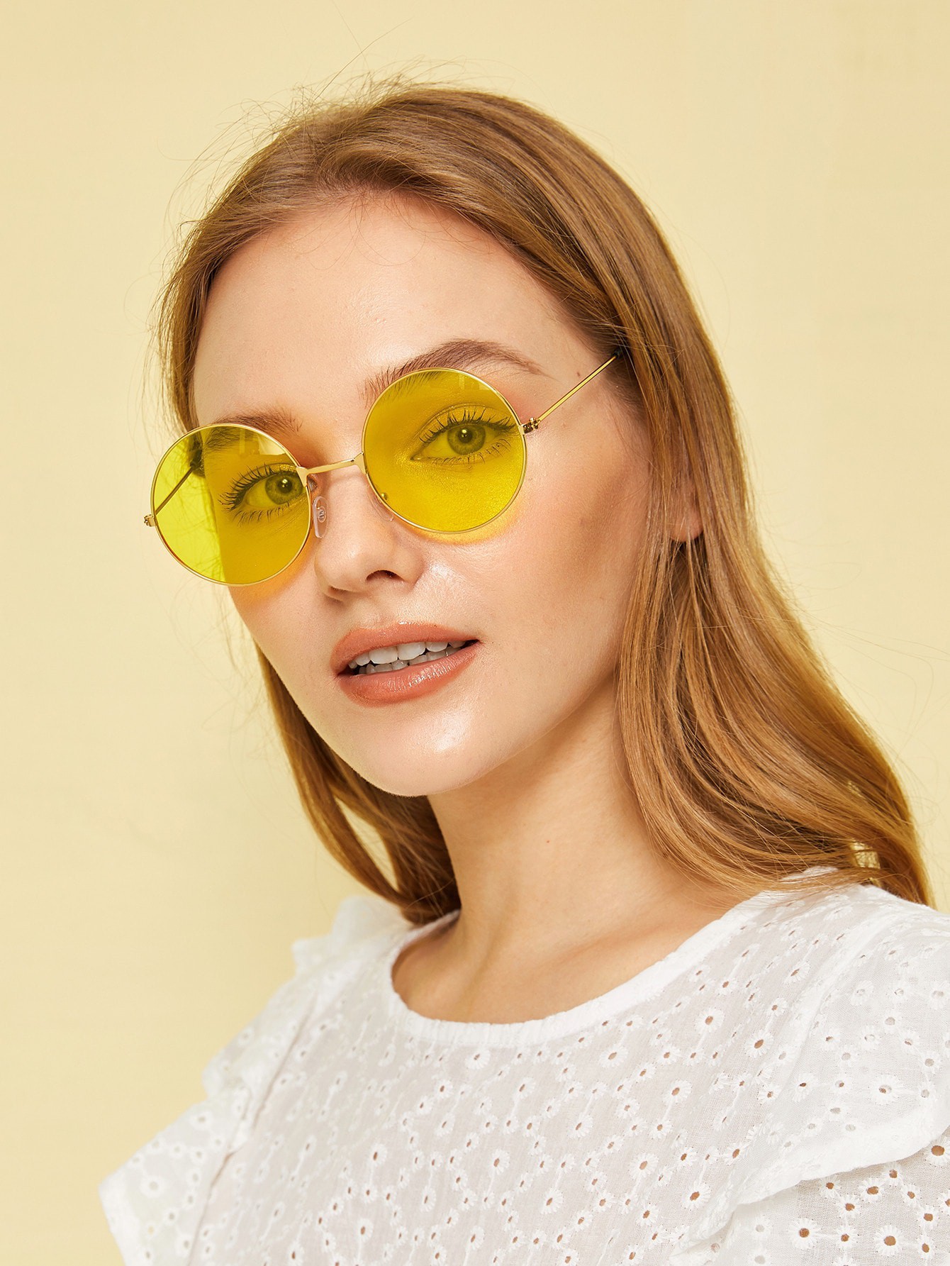 yellow round shades
