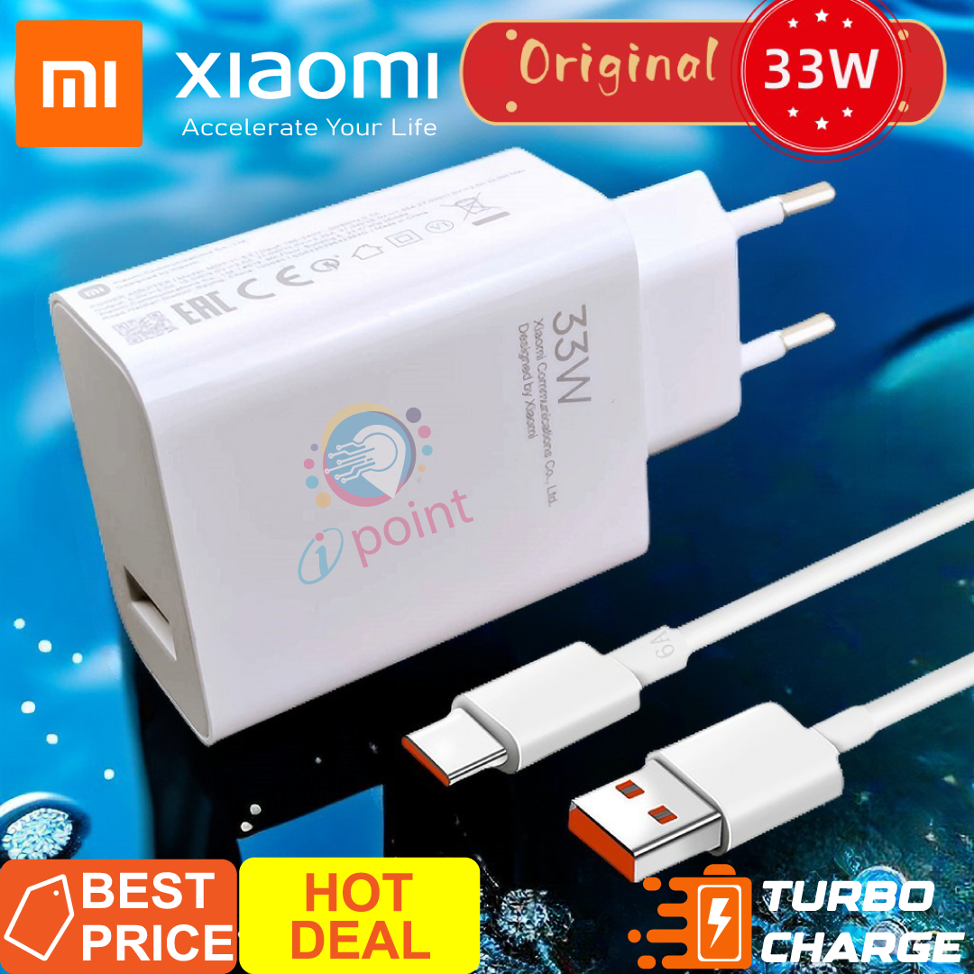 Xiaomi MI 33 Watt Turbo Fast Charger Original with Type C cable ...