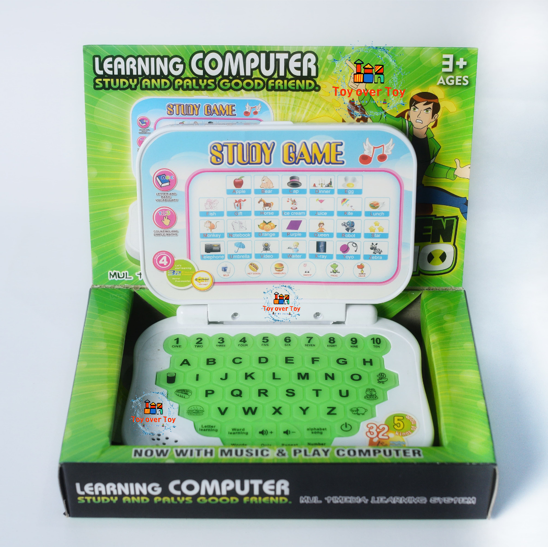 Mini Educational Laptop Toy for kids with battery operated and multiple
