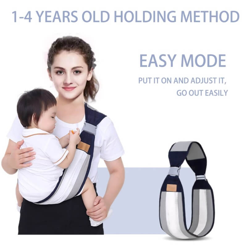 Green 1 Pcs Baby Sling Ergonomic Safe And Secure M Position Comfortable Babywearing Carrier