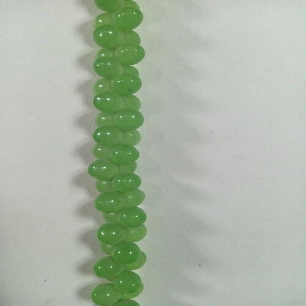 Light paridot colour stone guth shape string for jewellery for sale in very reasonable price.