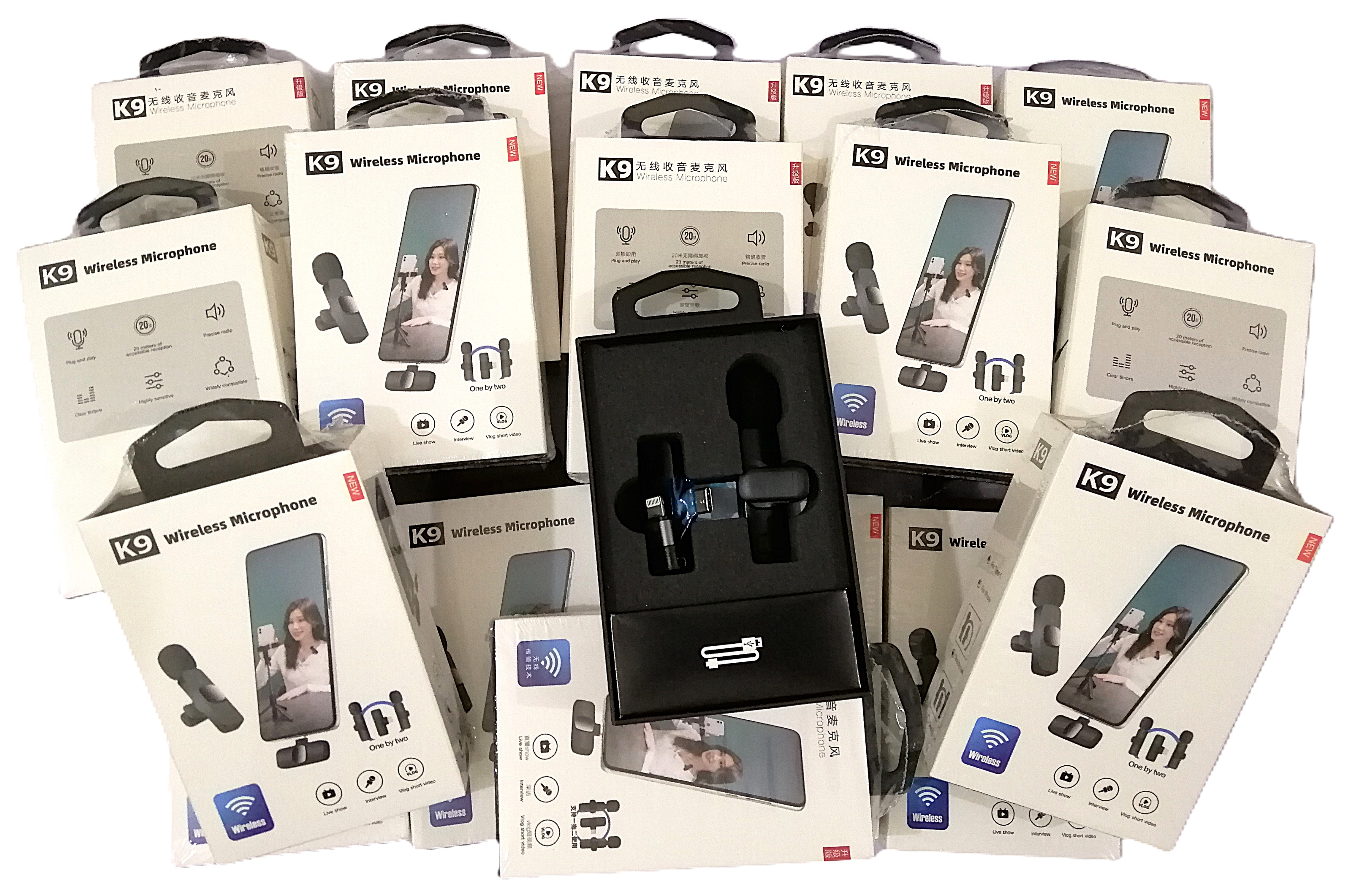 K9 Wireless Microphone - Wireless Mic for Mobile Phones, Laptops, Tablets, Android, Type-C Devices & Other Compatible devices - Lavalier Wireless Microphone - K-9 Collar Wireless Microphone