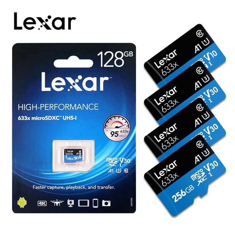 【COD + Gift】Lexar Micro SD Card 128GB 32GB Class10 64GB 256GB TF Flash