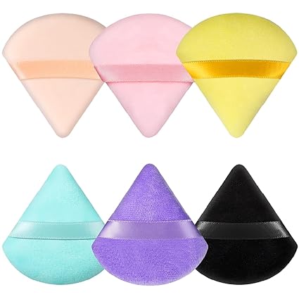Triangle Shape Velvet Powder Puffs Makeup Puff Velour Cosmetic Foundation Blender Sponge Soft Cotton Face Tools price in Pakistan