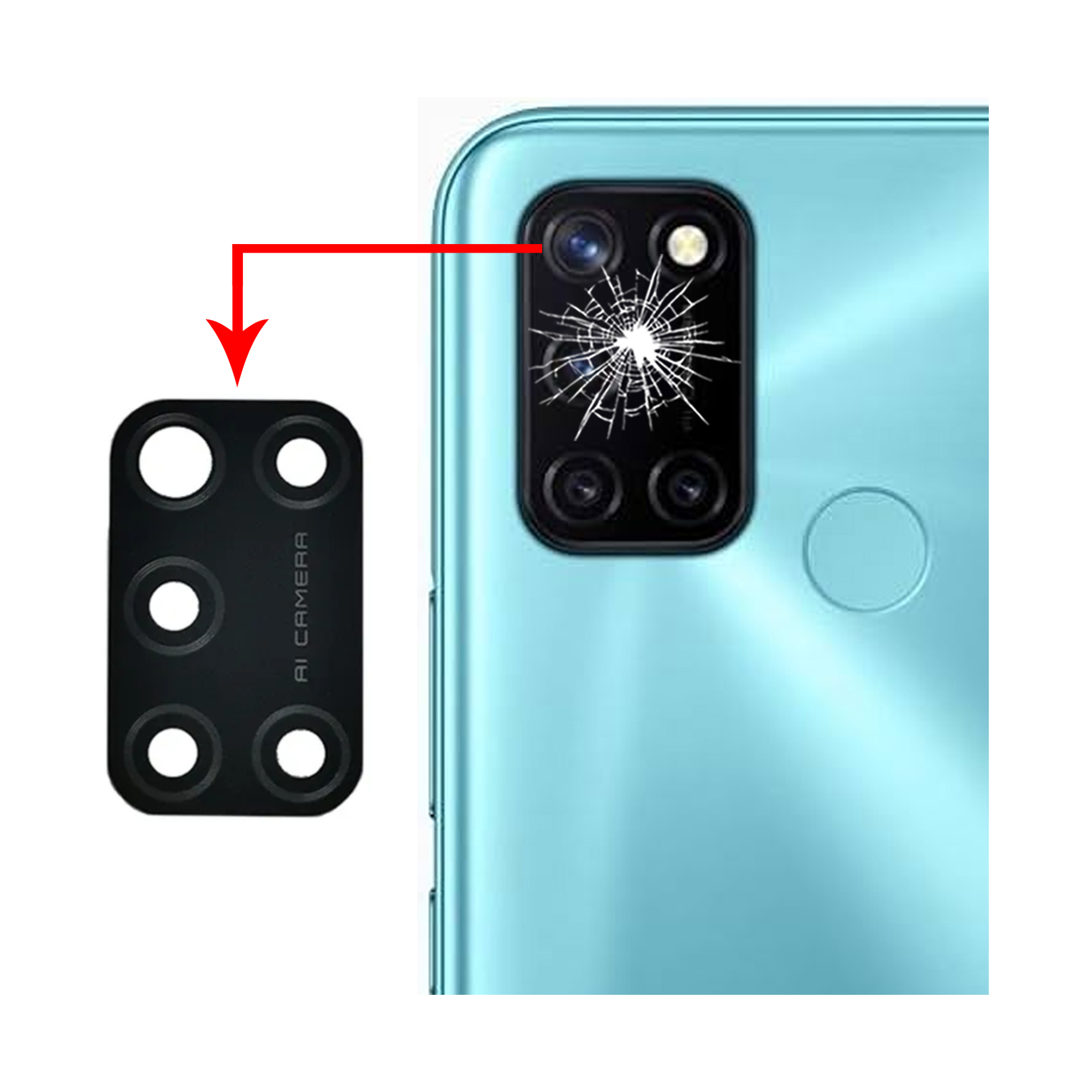 Realme C17 Camera Glass Replacement Rear Back Camera Lens For