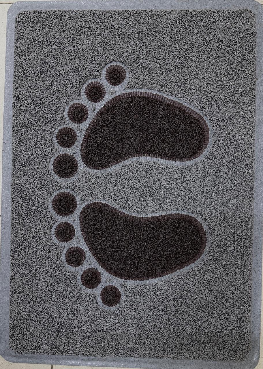 PVC Coil Doormat Foot Design Non Slip Washable Mat