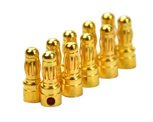 Banana Plug Connector 16 Pc Male 3.5mm Banana Gold Bullet Connector Plug For ESC RC Battery Motor Speed Control Plug Gilded Copper Banana Head