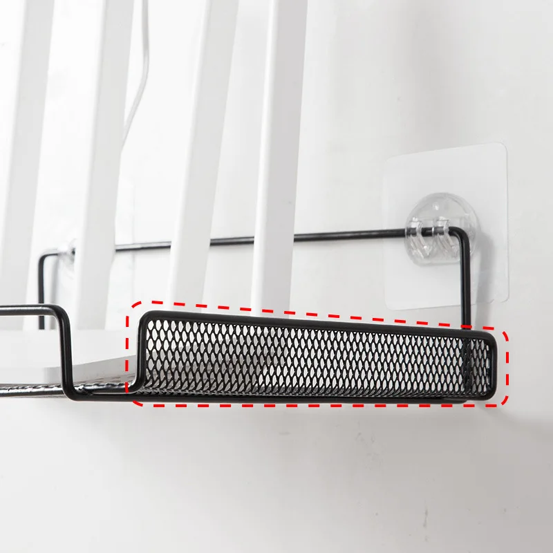 WIFI Router Shelf Stand Wall-mounted TV Screen Top Storage Box Office Organizer Home Sundries Storage Rack