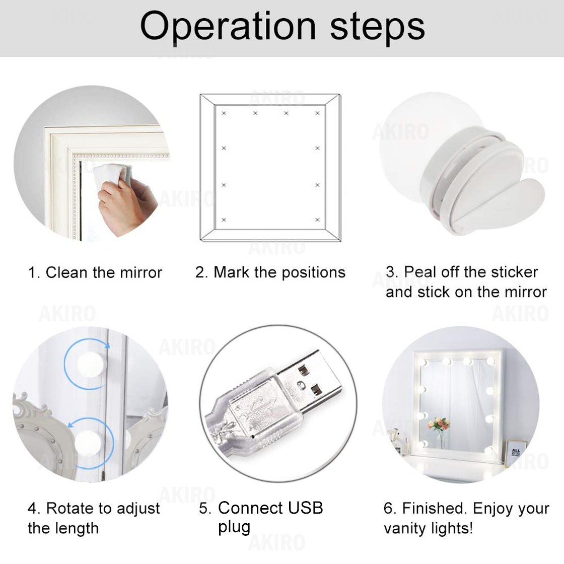 LED Mirror Lights Make Up Vanity Mirror Light with 10 Light for Makeup Dressing Table | Ecartmax