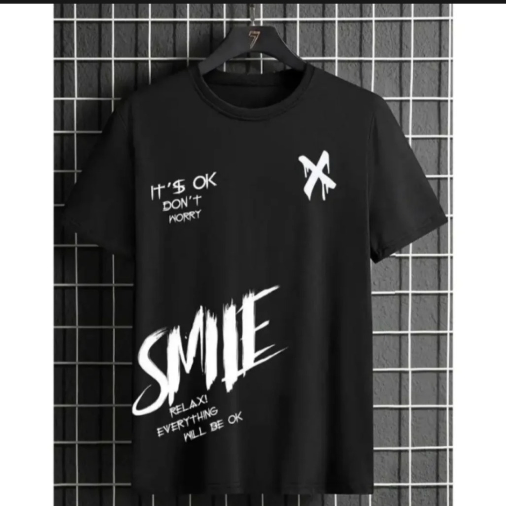 New smile x printed High Quality T Shirt For Boys And Men