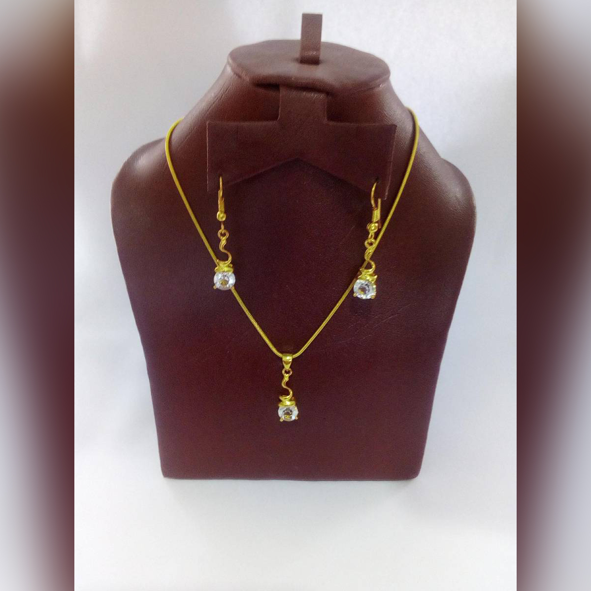 Real Gold Polish Small Necklace Set For 