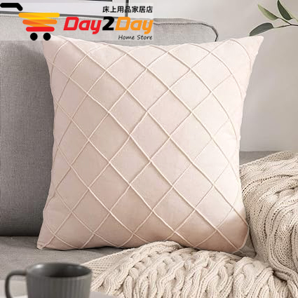 Diamond Dutch Velvet Cushion Cover – Soft, Embossed & Stylish Sofa Pillow for Home Decor