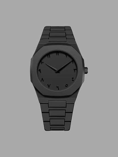 Watch New Arabic Aura Watch Black Modern Creative Design Chain Quartz Movement