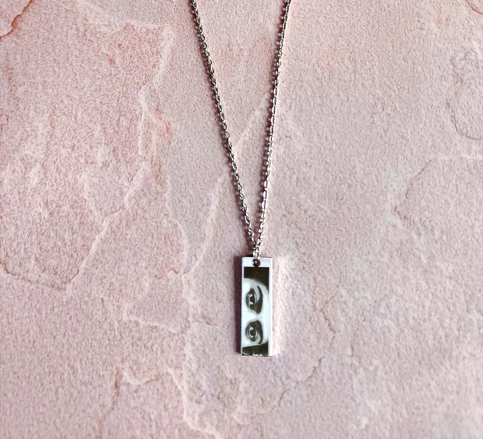 Customize Her/His Eyes Necklace Eye Engraving Locket Trending Article New Arrival