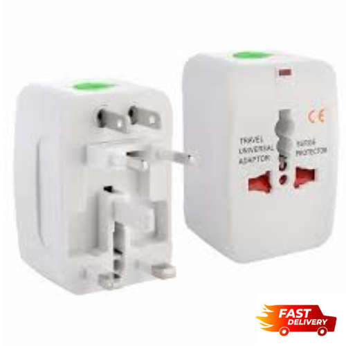 Universal Multi Travel Adapter Plug with 2 USB Charging Ports, Travel Mobile Wall Charge