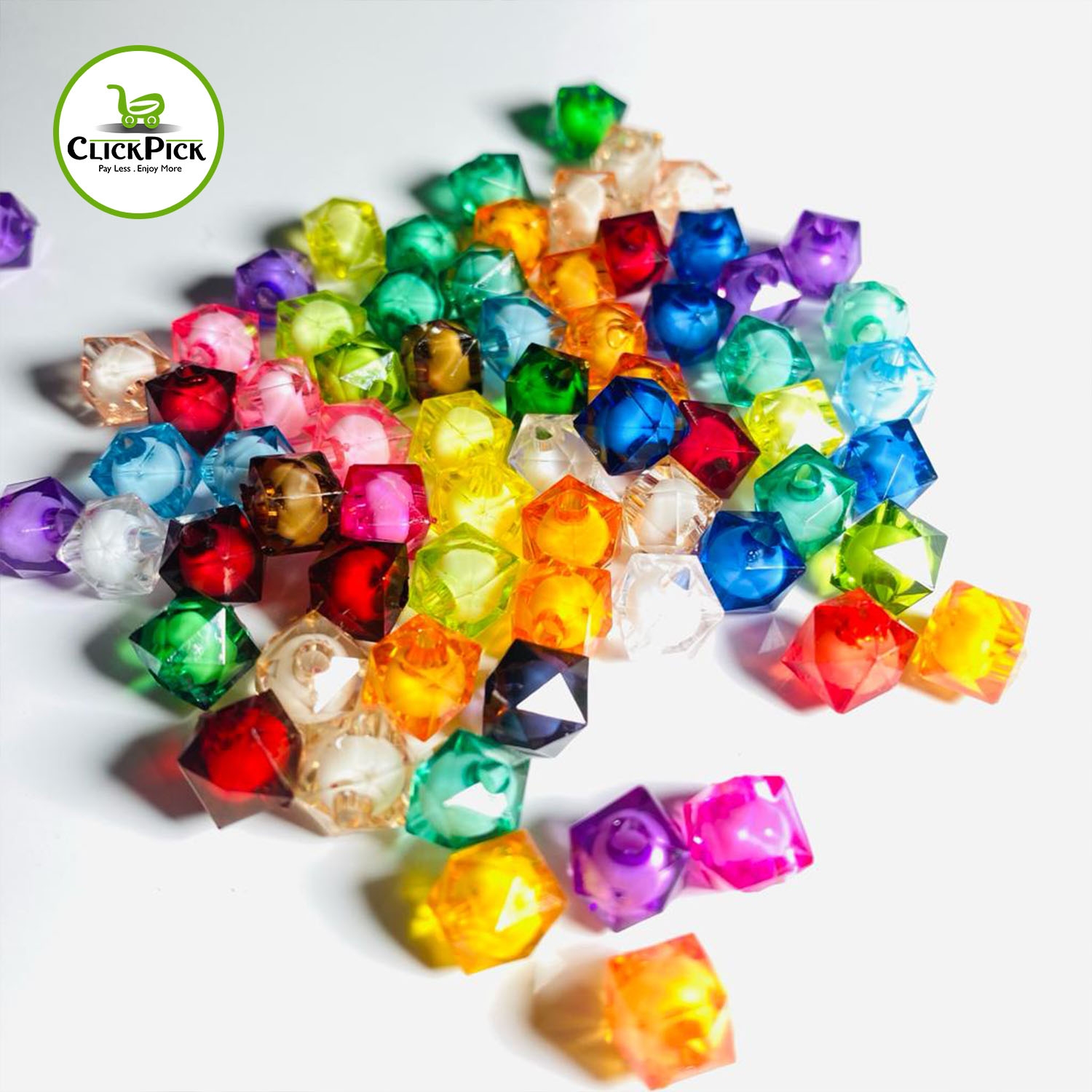 Multi Crystal beads (washable) for Jewelry Bracelets and Clothing 8MM