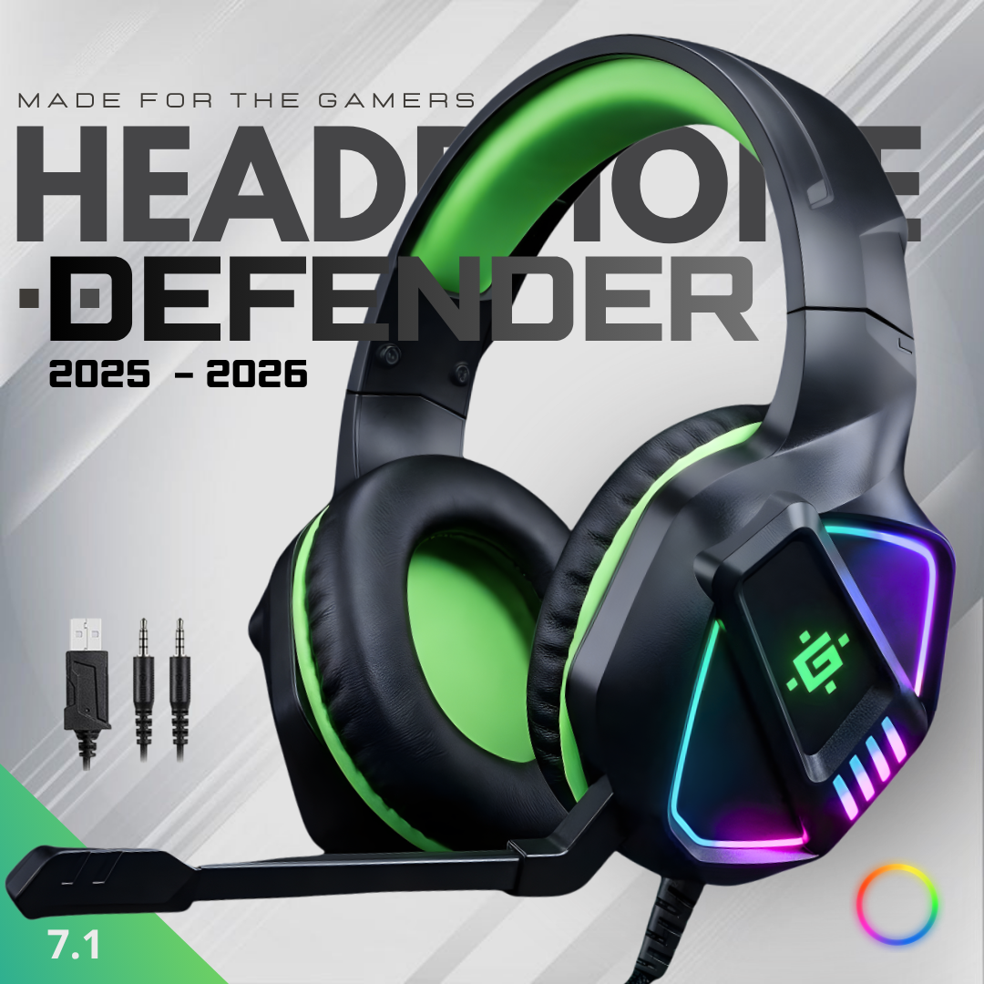 Volcano K2 Pro Gaming RGB Wired Over Ear Headphones with N Wired Gaming Headset 7.1, Noise Cancelling Over Ear Gaming Headphones with Mic, Compatible with Ps5, Xbox, Mobile, Pc, Laptop
