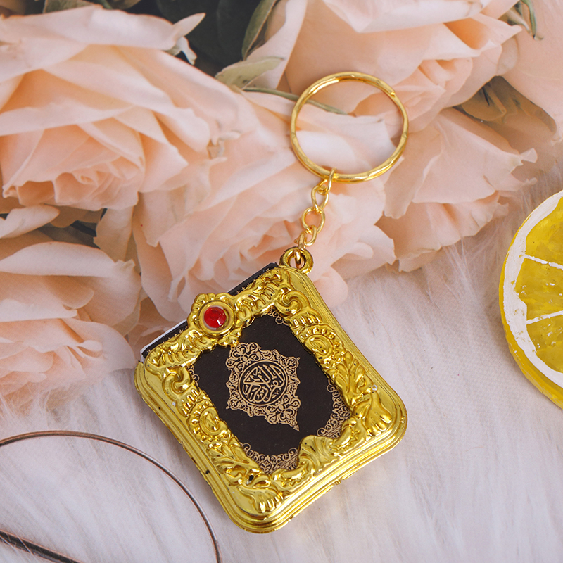 Muslim Islamic Mini Keychains Key Rings For Koran Ark Quran Book Can