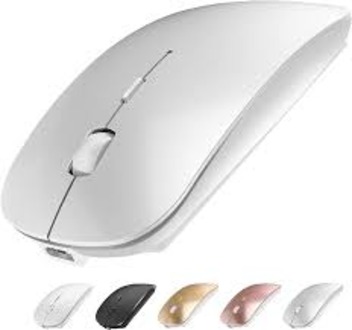 Ultra Slim Dual Mode 5.1 Bluetooth mouse Rechargeable Battery Gaming RGB USB Wireless Optical Mouse With Silent Clicks Black 2.4G Backlit Mice - Plug and Play