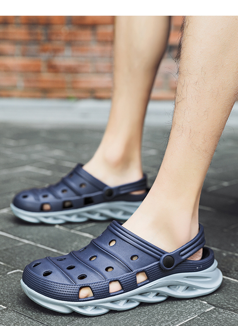 Trendy Imported clogs for men - Latest Thick Soles corc beach sandals for boys and men - Quick-Dry and Anti-Slip EVA Foam clogs for boys and men - 2 in 1 casual medicated sole clogs slippers for men - EVA made comfortable quick dry thick sole mens Croc