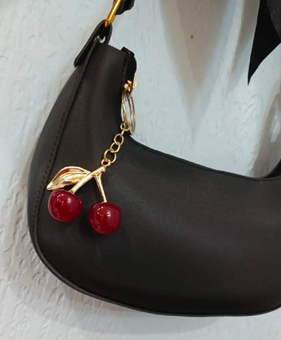 Cherry Bag Charm, Cute Keychain with Metal Key Ring and Clip, Cherry Charm for Purse,Key,Car Remote,Bags Accessories for Women Girls