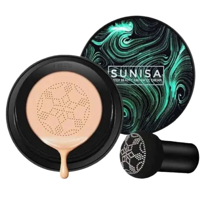 Product details of Sunisa Foundation Base Water proof mushroom Head Air cushionBB CC Cream moisturizing liquid foundation with sponge High Quality ProductSame As Picture 07 Days Easy ReturnImported Material