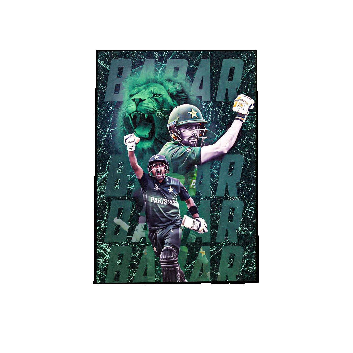 Babar Azam Photo Frame for Cricket Fans Digital Printed