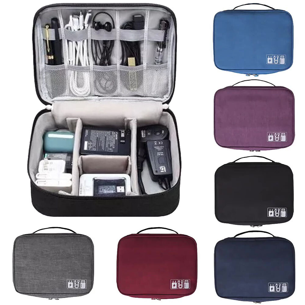 Universal Travel Mobile Accessories Cable Organizer Bag Pouch