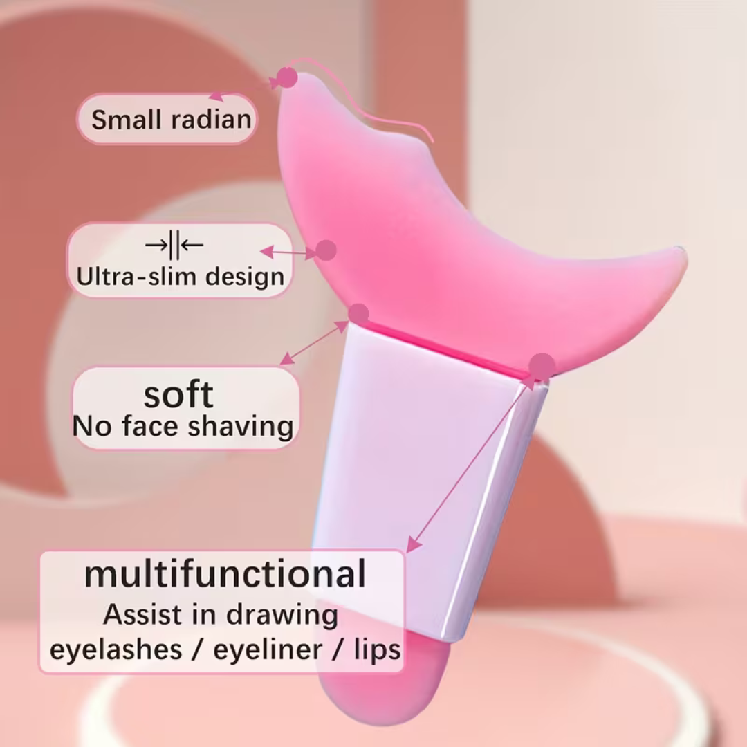 Silicone 2-in-1 Makeup Tool: Eyeliner Tool, Mascara Shield, Eyeliner Guide, Eyeshadow Shield, Makeup for Beginners, Artist Essentials, Beauty Tools, Simple Makeup (Washable, Multi-Use)