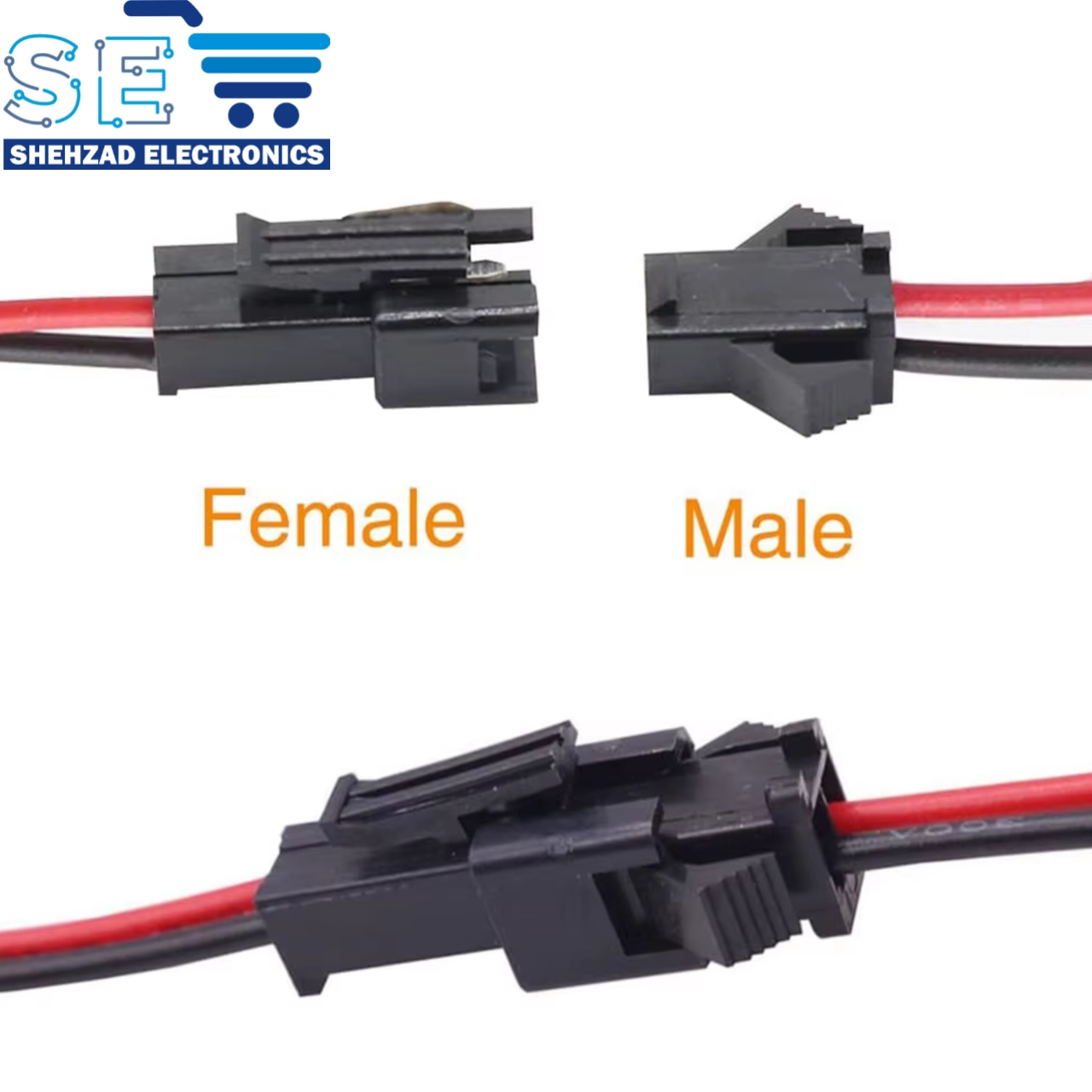 5/10 Pairs 2 Pin JST Connector Cables (Male & Female Plug Wire Set) for RC Battery, LED Strip & DIY Projects – Shehzad Electronics