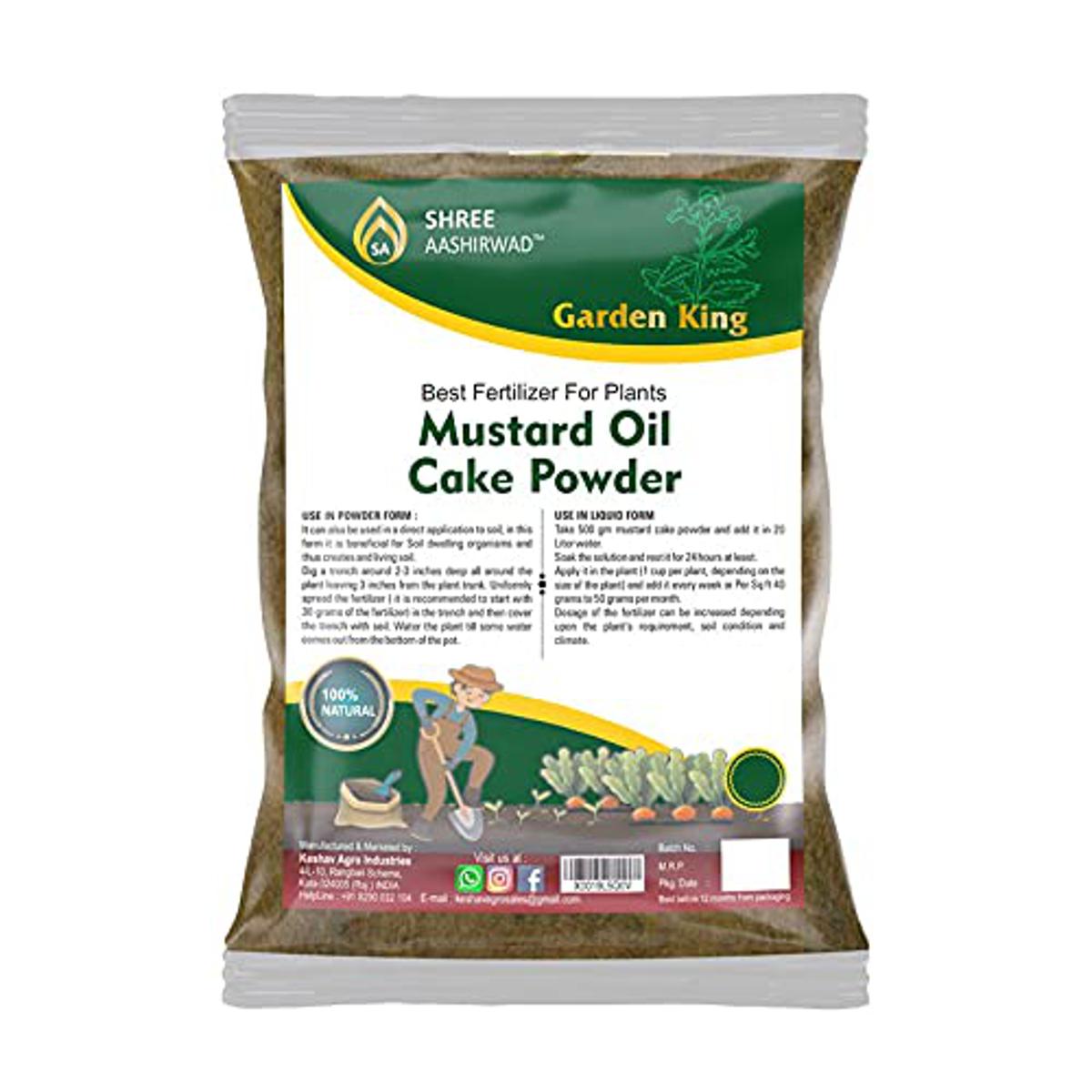 Mustard Oil Cake Powder Organic Fertilizer - 5 KG - Shree Aashirwad