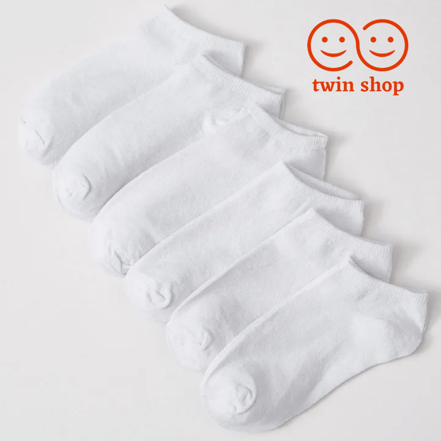 Twin Shop Twin-Shop 6 Pairs Cotton Ankle Socks For Men Women - 3 Random colors
