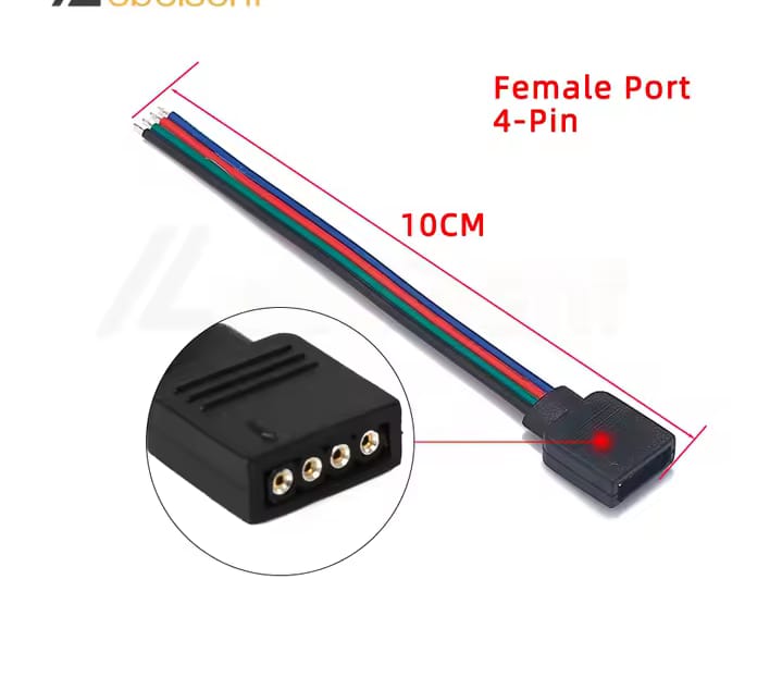 LED Cable Male Connector  4pin Adapter Wire For 5050 3528 SMD RGB led strip light RGB LED Controller