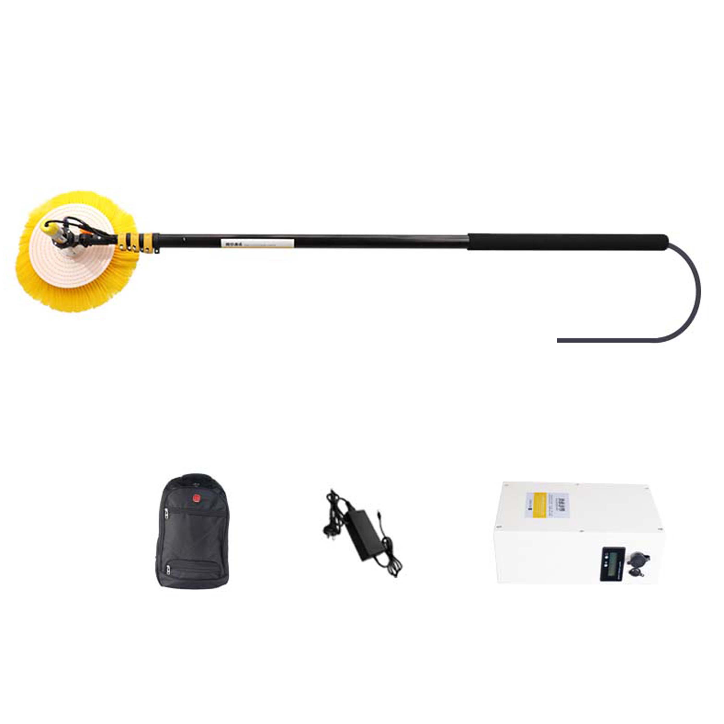 Single Brush, Motorized, Cordless Solar & Glass Panel Cleaner Model X