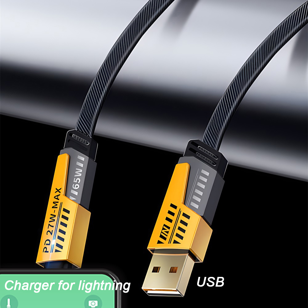 4 in 1 USB C Fast Charging Cable with 60W PD, Data Transfer, Type C, Micro USB and IOS Light-ning Compatibility, 1 Meter
