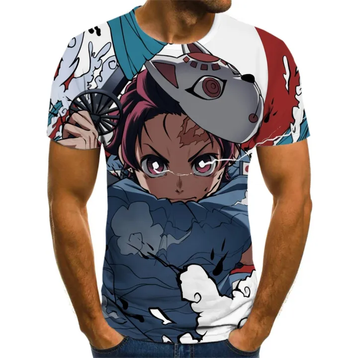 Demon Slayer Anime T Shirt For Men Camisetas Manga Kimetsu No Yaiba Tops  Camiseta Hombre Ropa Clothing Tee Camisa Masculina: Buy Online at Best  Prices in Pakistan 
