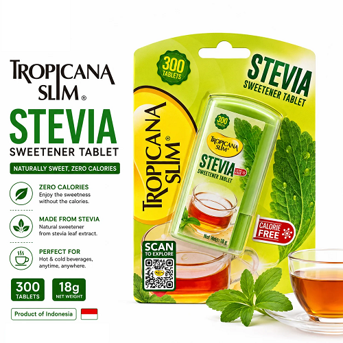 Tropicana Slim Stevia Sweetener 300 Tablets 18g